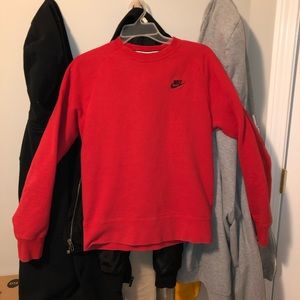 Mens red Nike sweater